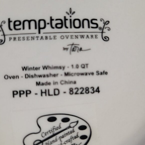 Temptations WINTER WHIMSEY Set of 4 Christmas Holiday NESTING BOWLS with Lids - Picture 7 of 9